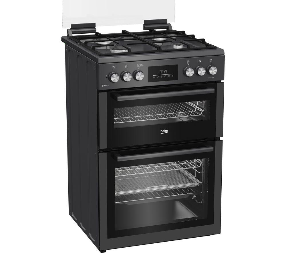 Cocina BEKO Pro AeroPerfect AirFry FDDA6272TCA de 60 cm de combustible dual - Antracita