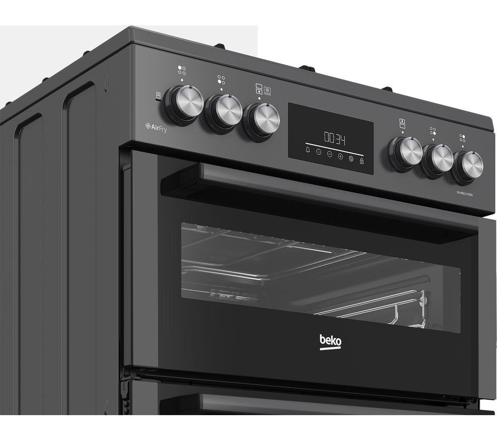 Cocina BEKO Pro AeroPerfect AirFry FDDA6272TCA de 60 cm de combustible dual - Antracita