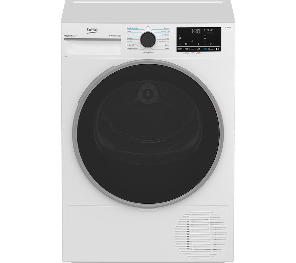 BEKO Pro Ironfinish B5T49231IW 9 kg Heat Pump Tumble Dryer - White
