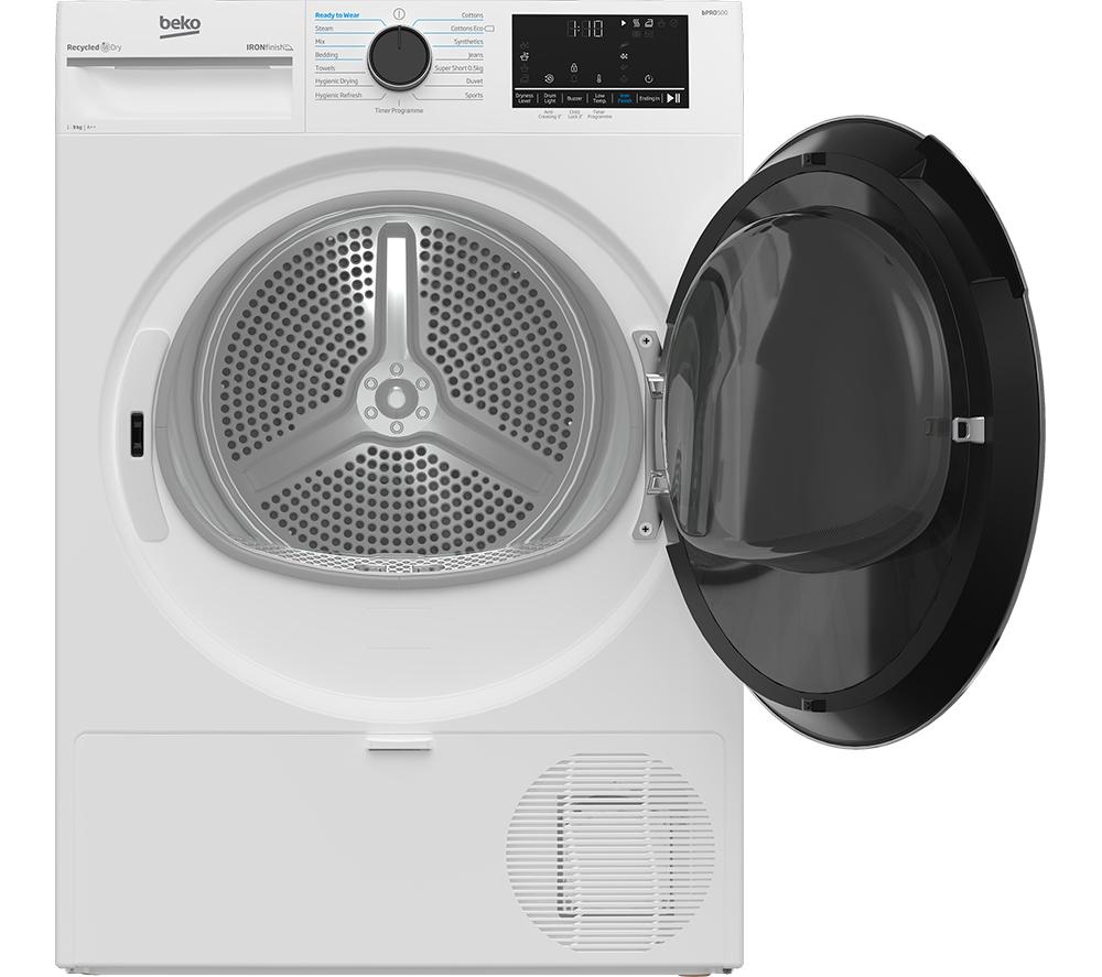 BEKO Pro Ironfinish B5T49231IW Secadora con Bomba de Calor de 9 kg - Blanco