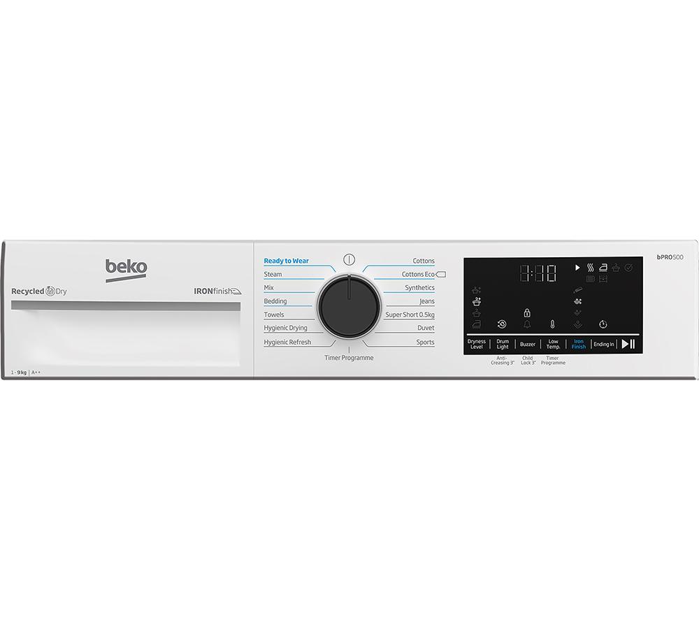 BEKO Pro Ironfinish B5T49231IW Secadora con Bomba de Calor de 9 kg - Blanco