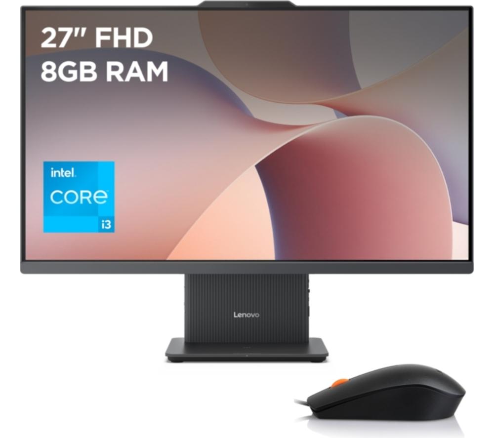 LENOVO IdeaCentre AIO 27" All-in-One PC - Intel® Core™ i3, 512 GB SSD, Grey