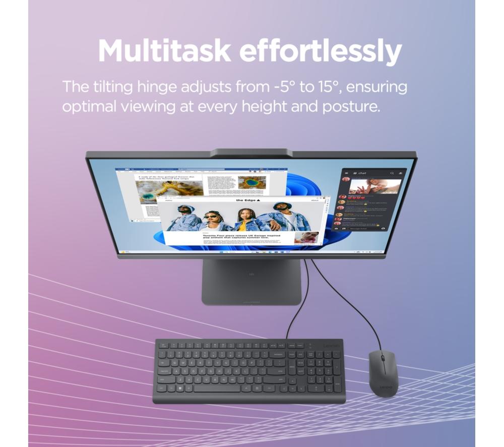 LENOVO IdeaCentre AIO 23.8" All-in-One PC - Intel® Core™ i5, 512 GB SSD, Grey