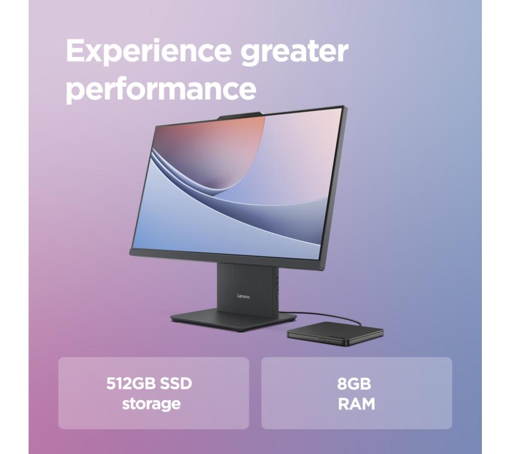 LENOVO IdeaCentre AIO 23.8" All-in-One PC - Intel® Core™ i5, 512 GB SSD, Grey