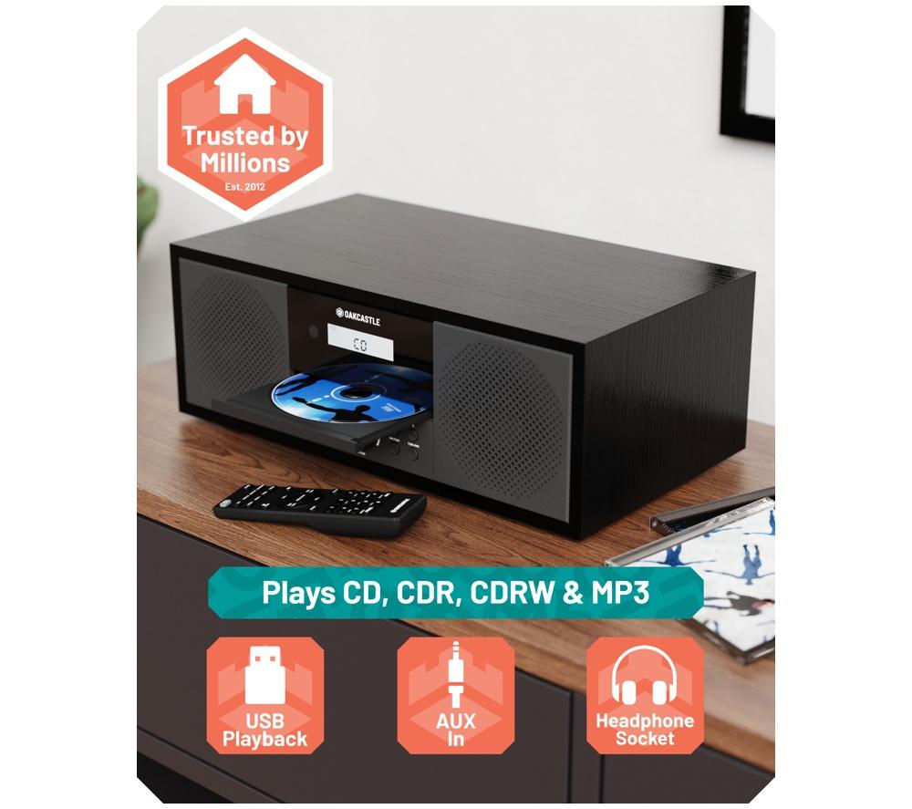 OAKCASTLE DAB500 Bluetooth All-in-One DAB+ CD Player - Black