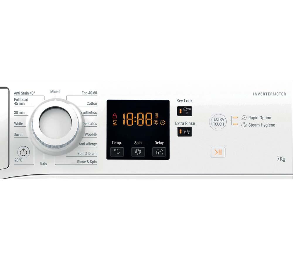 Lavadora de carga frontal HOTPOINT Anti-Manchas NSWR 7469 WK UK de 7 kg y 1400 rpm - Blanca