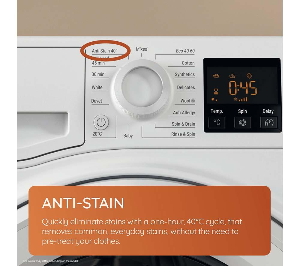 HOTPOINT Anti-Stain NSWM 1146 GG UK 11 kg 1400 Spin Washing Machine - Graphite