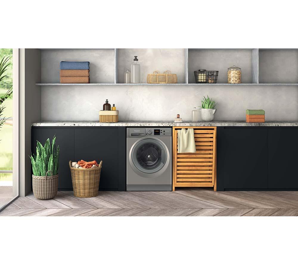 HOTPOINT Anti-Stain NSWM 1146 GG UK 11 kg 1400 Spin Washing Machine - Graphite