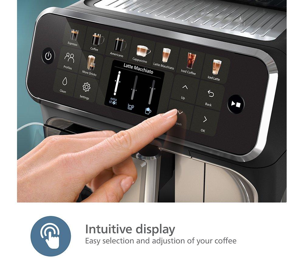 Cafetera Superautomática PHILIPS Serie 5500 LatteGo EP5546/70 - Plateada y Negra