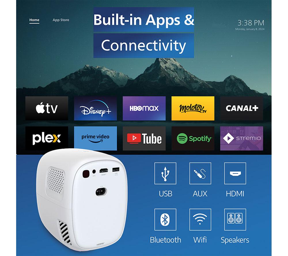 PHILIPS NeoPix 130 Smart HD Ready Home Cinema Projector - Arctic White