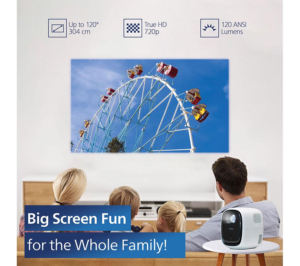 PHILIPS NeoPix 130 Smart HD Ready Home Cinema Projector - Arctic White