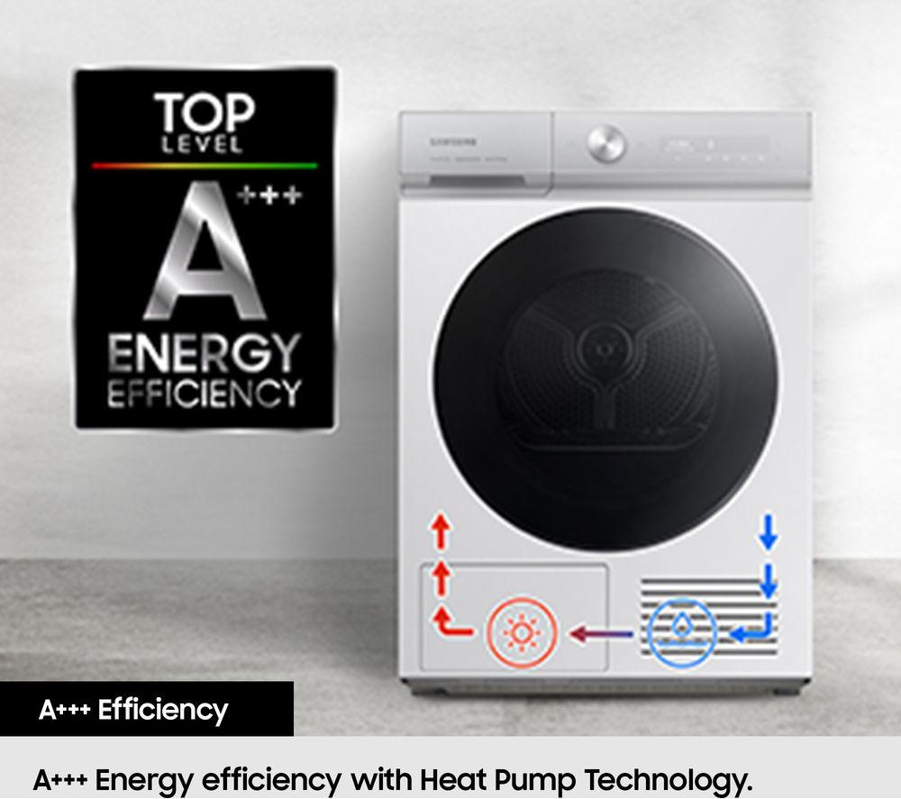 SAMSUNG Bespoke Series 8 Super Speed Dry DV90BB9545GBS1 WiFi-enabled 9 kg Heat Pump Tumble Dryer – Black
