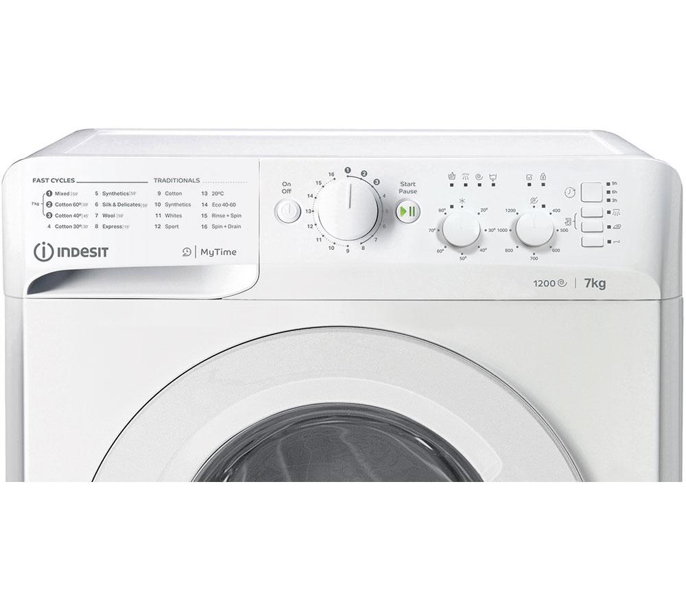 Lavadora INDESIT Water Balance+ MTWC 71252 W UK de 7 kg y 1200 rpm - Blanca