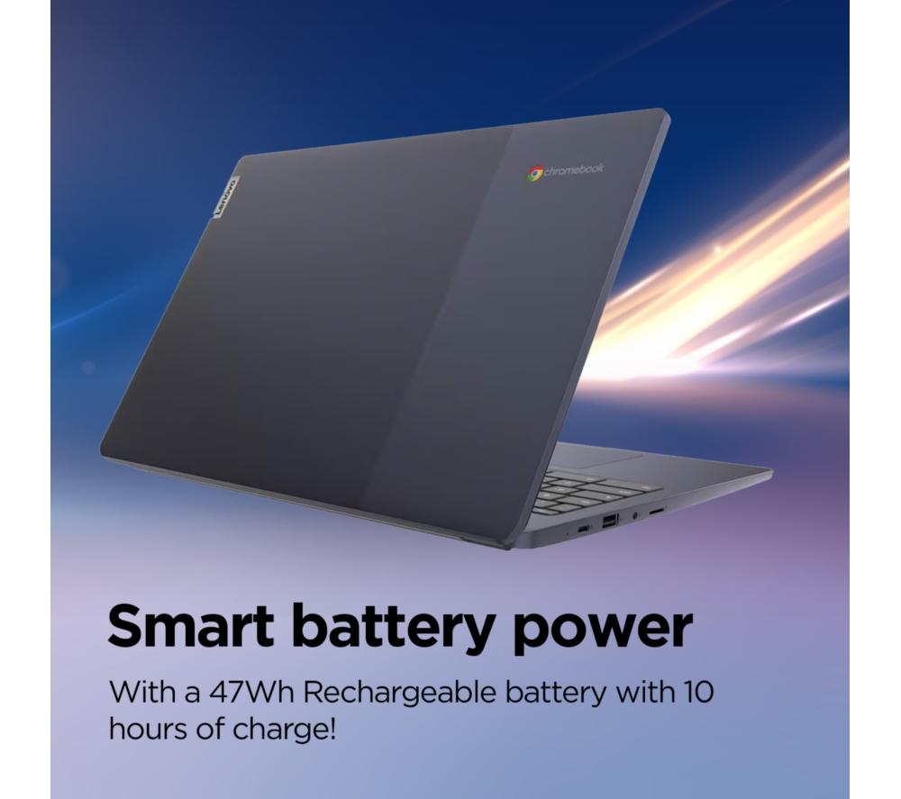 LENOVO IdeaPad Slim 3 15.6" Chromebook - Intel® Celeron®, 128 GB eMMC, Blue