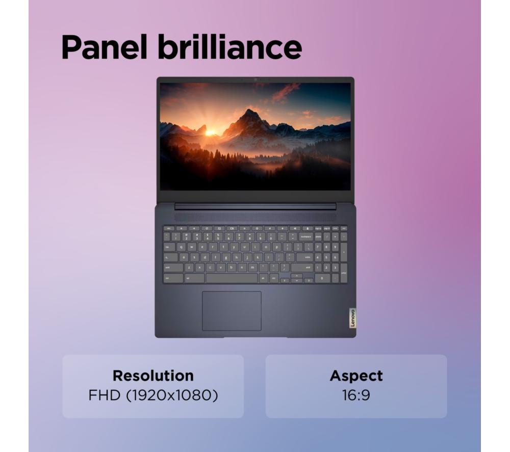 LENOVO IdeaPad Slim 3 15.6" Chromebook - Intel® Celeron®, 128 GB eMMC, Blue