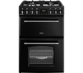 BELLING Farmhouse 60DF Dual Fuel Cooker - Black & Chrome