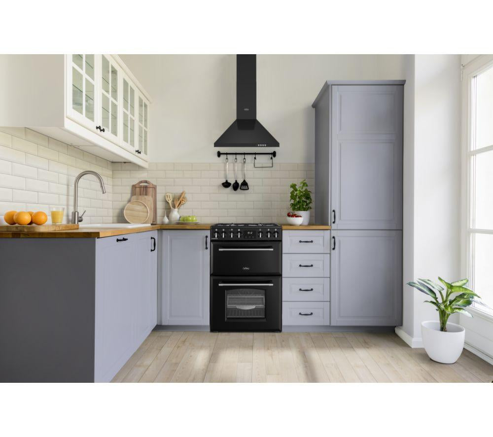 Cocina de doble combustible BELLING Farmhouse 60DF - Negro y cromo