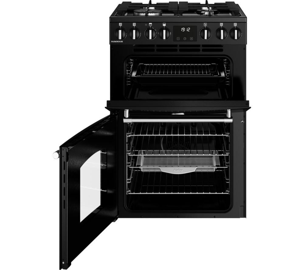 Cocina de doble combustible BELLING Farmhouse 60DF - Negro y cromo