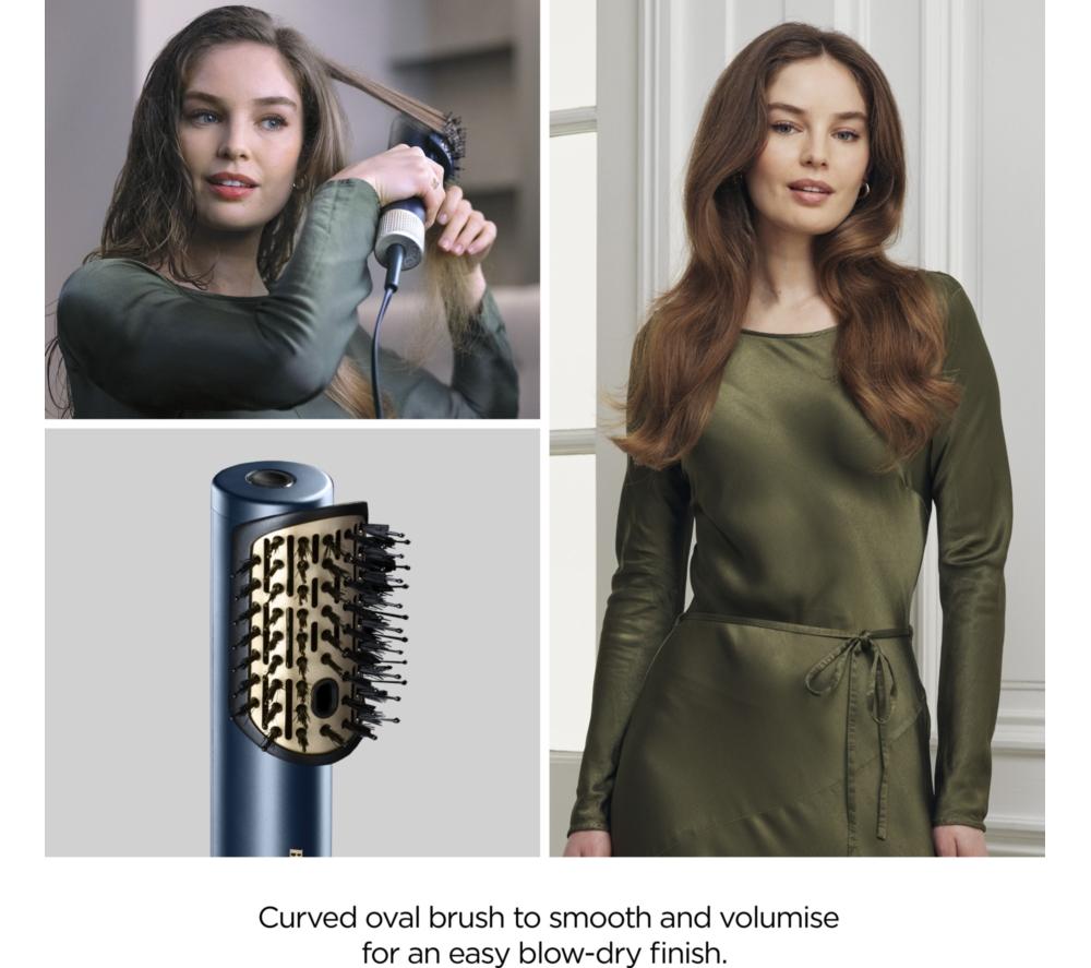 BABYLISS Air Wand Hair Dryer, Styler & Straightener All-in-One - Navy Blue & Gold