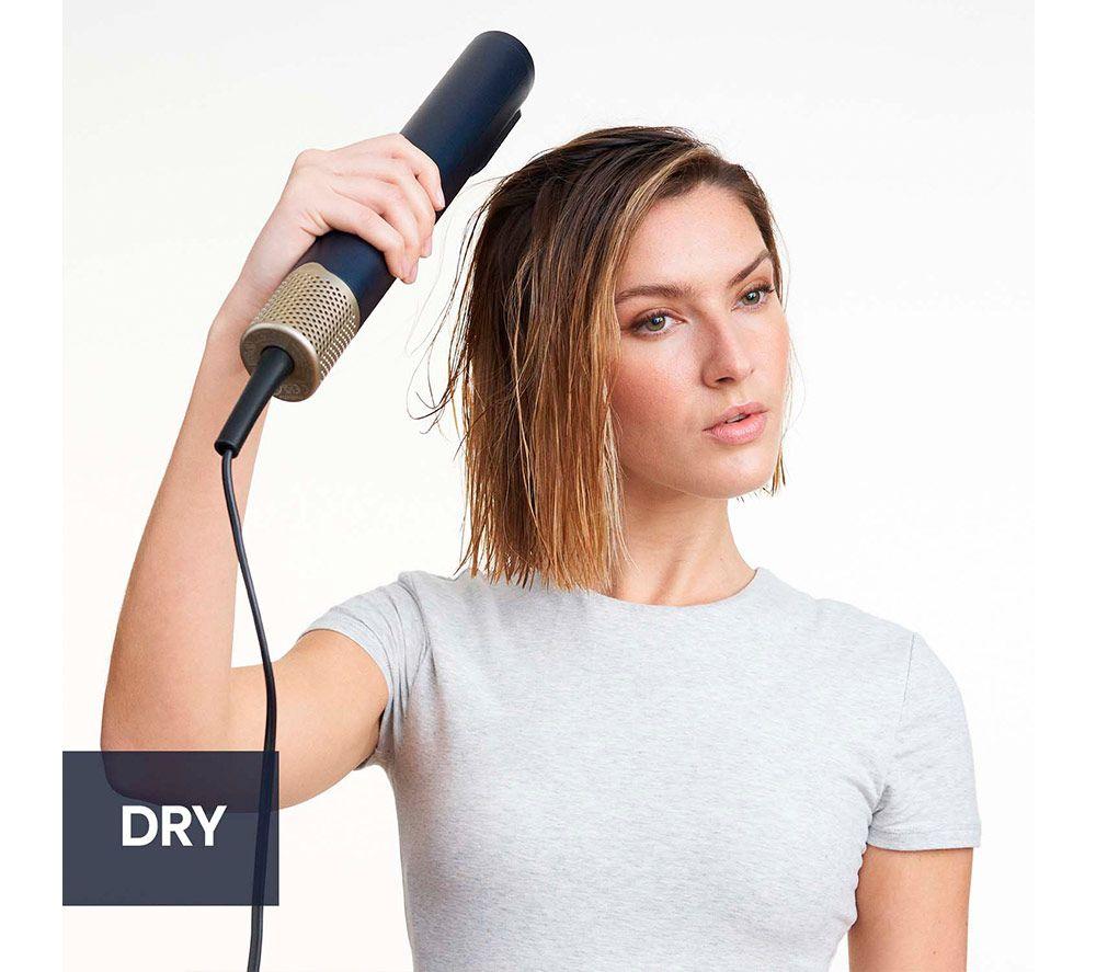 BABYLISS Air Wand Hair Dryer, Styler & Straightener All-in-One - Navy Blue & Gold