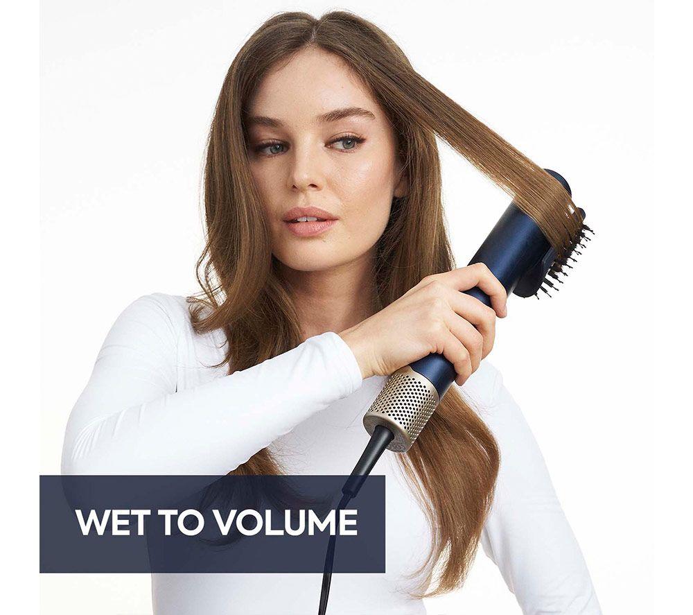 BABYLISS Air Wand Hair Dryer, Styler & Straightener All-in-One - Navy Blue & Gold