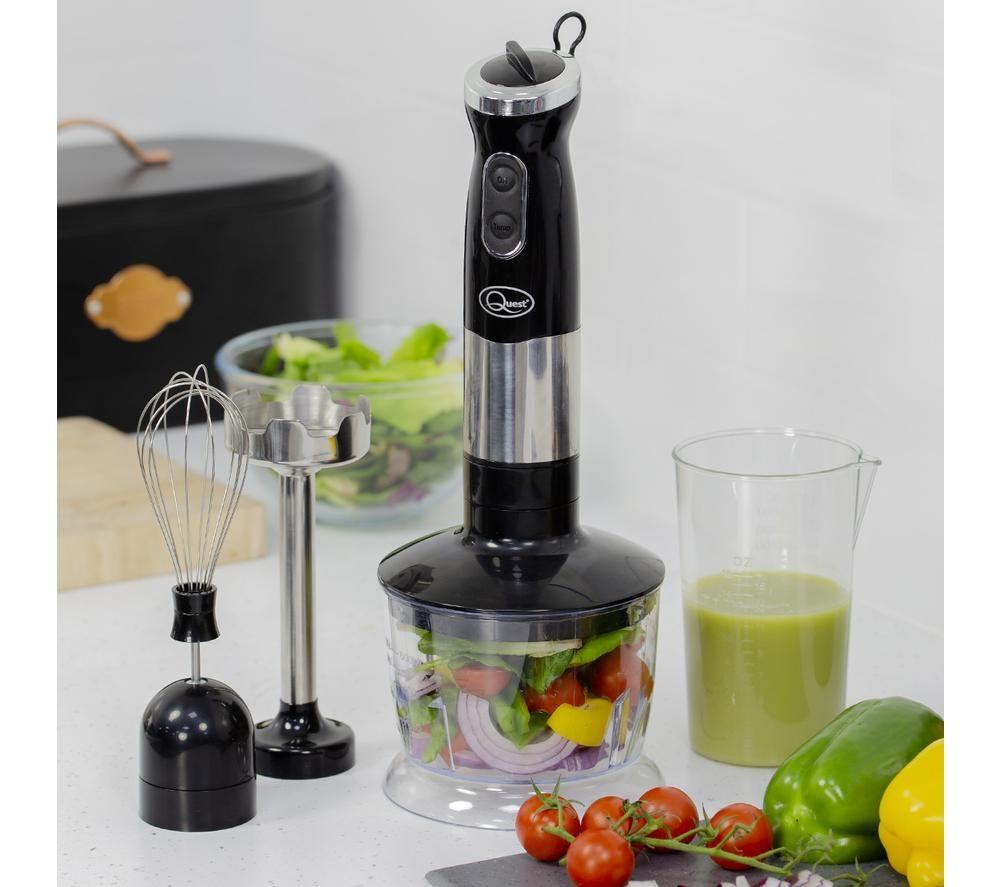 QUEST 35099 Hand Blender - Black & Silver