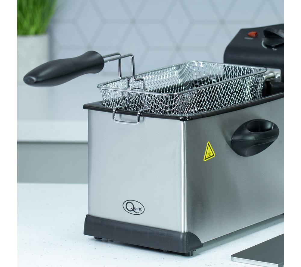 QUEST 35140 Deep Fryer - Black & Silver
