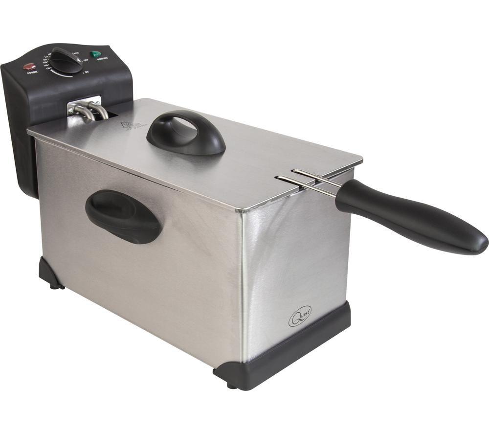 QUEST 35140 Deep Fryer - Black & Silver