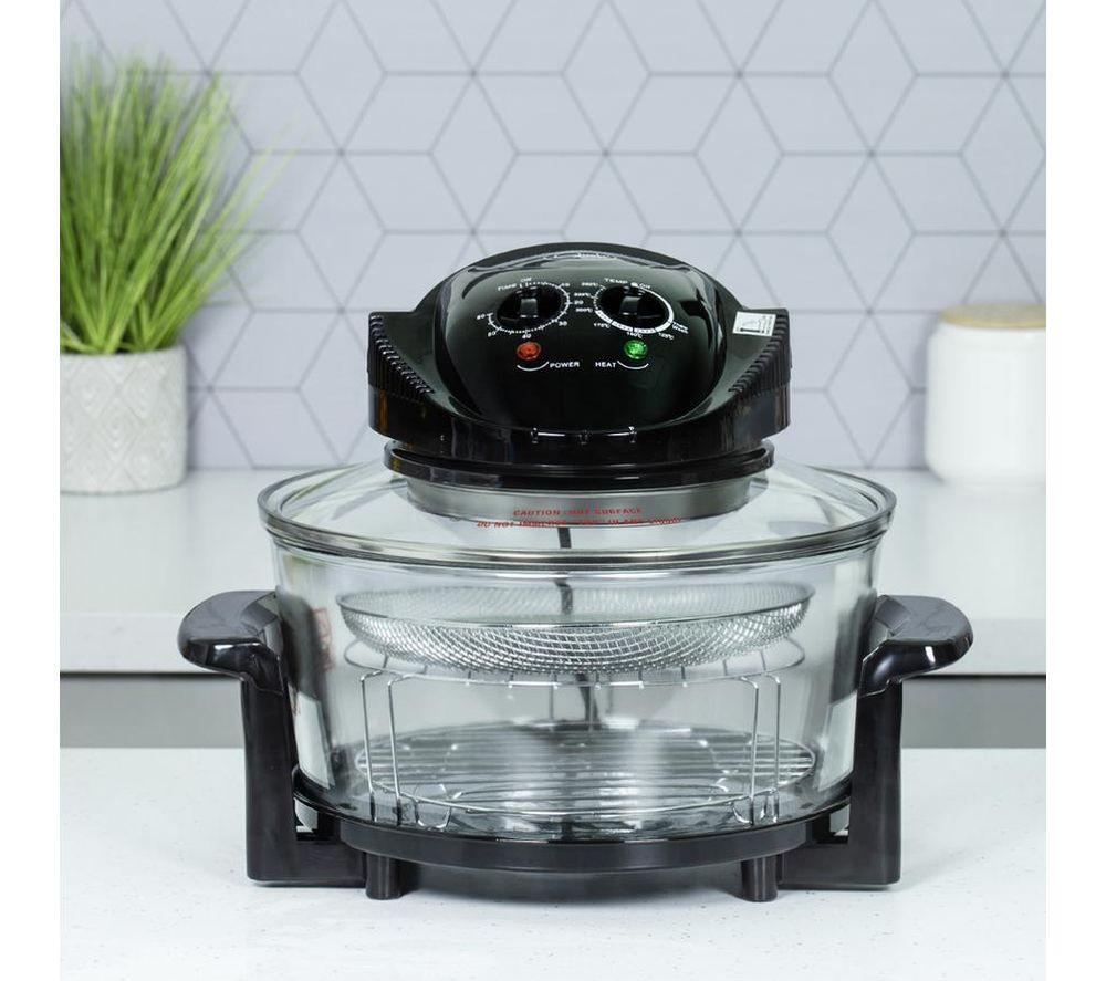 QUEST 43850A Halogen-Heißluftfritteuse – transparent und schwarz