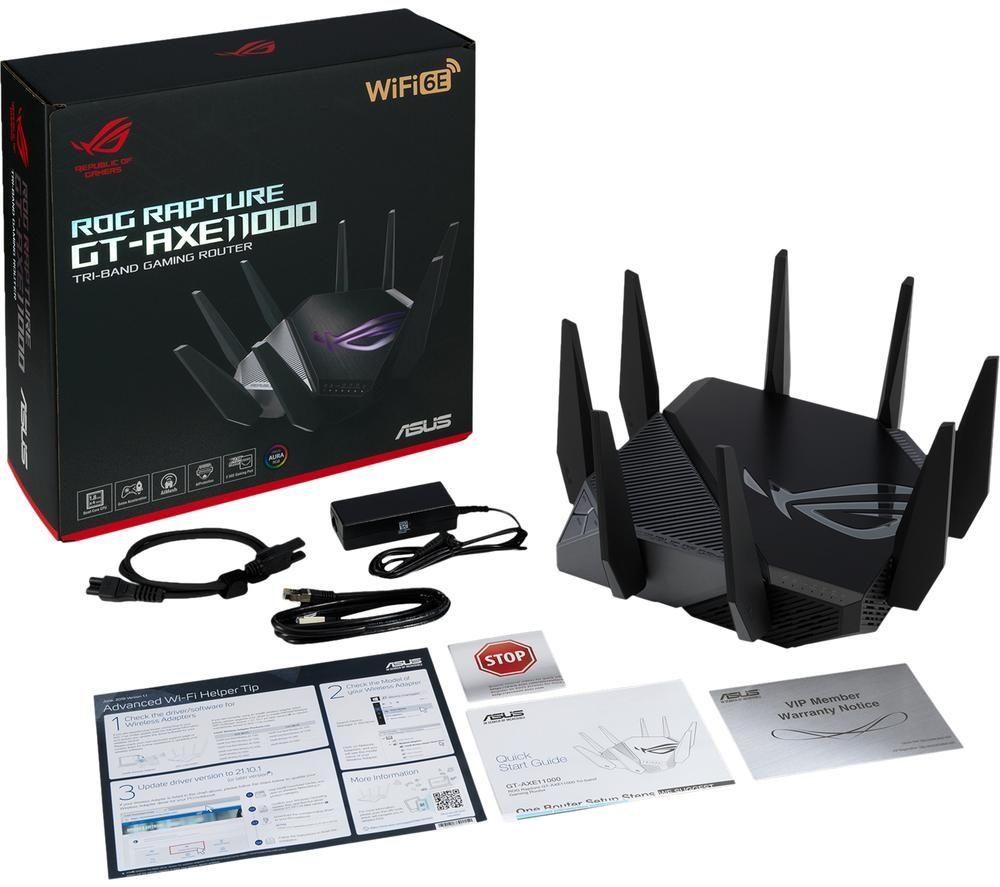 ASUS ROG Rapture GT-AXE11000 WiFi Router - AXE 11000, Tri-Band