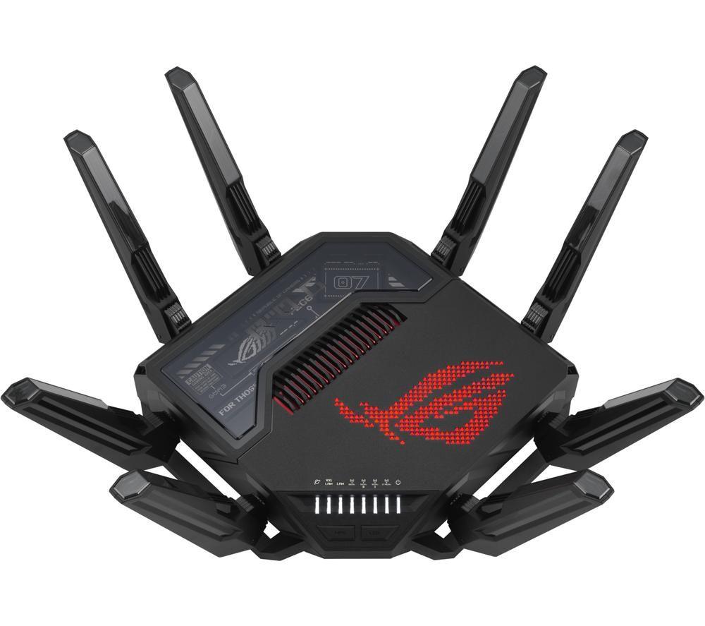 Router WiFi ASUS ROG Rapture GT-BE98 para cable y fibra - BE 25000, cuatribanda