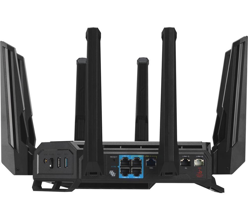 ASUS ROG Rapture GT-BE98 WiFi Cable & Fibre Router - BE 25000, Quad-band