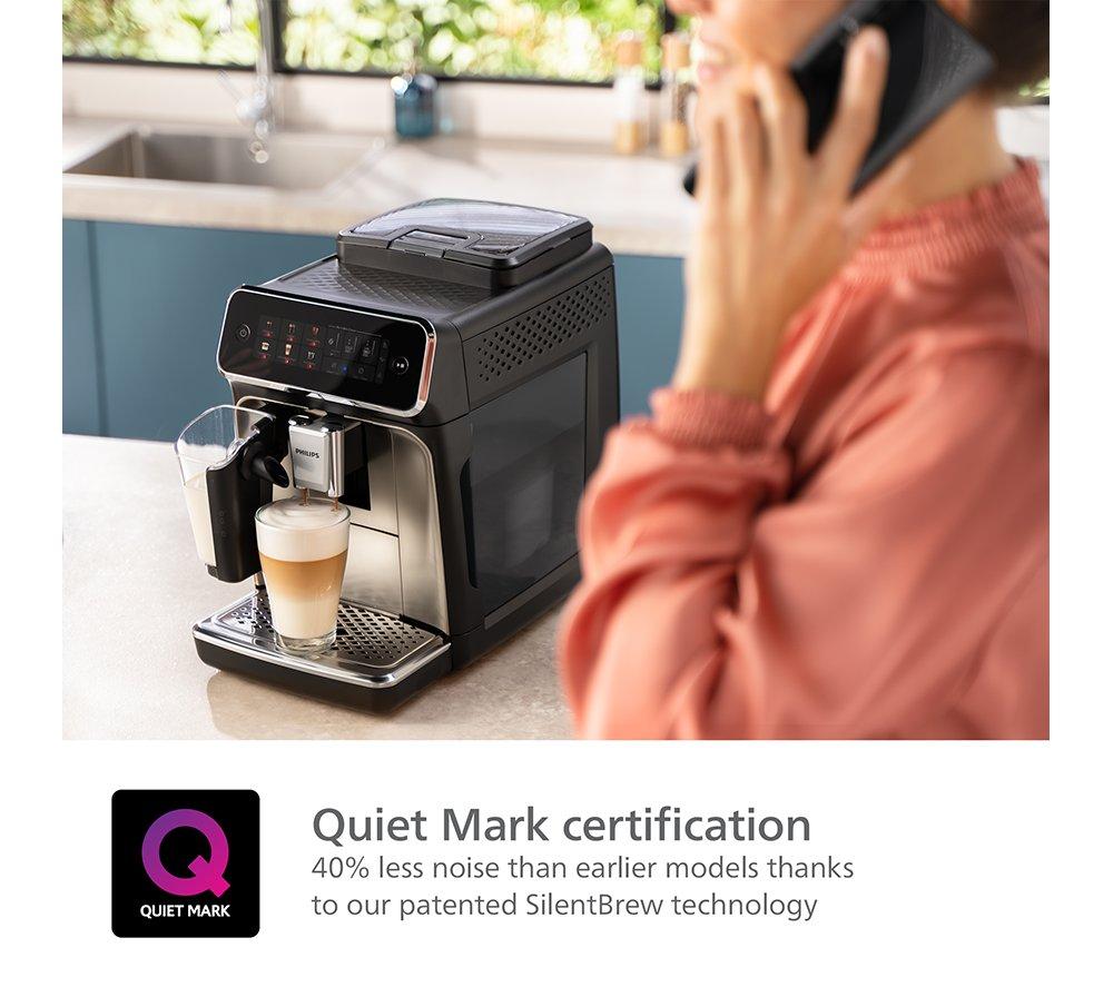 PHILIPS Serie 3300 LatteGo EP3347/90 Cafetera superautomática Smart, de grano a taza - Cromada y negra