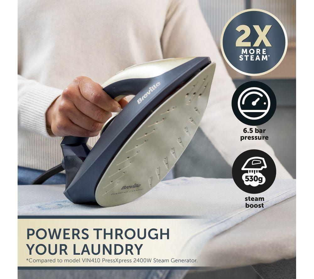 BREVILLE DiamondXpress VIN446 Steam Generator Iron - Faded Blue & Pale Gold