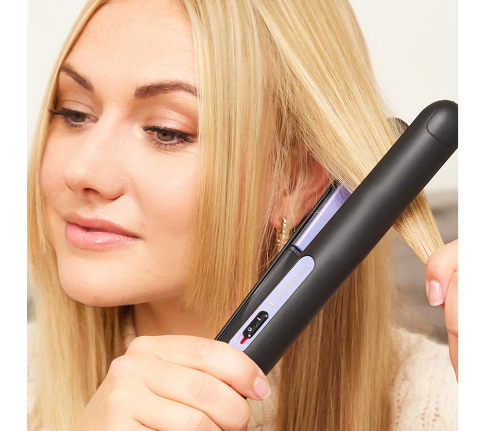 REMINGTON D3016GP Style Essentials Hair Dryer & Hair Straightener Set - Black & Purple