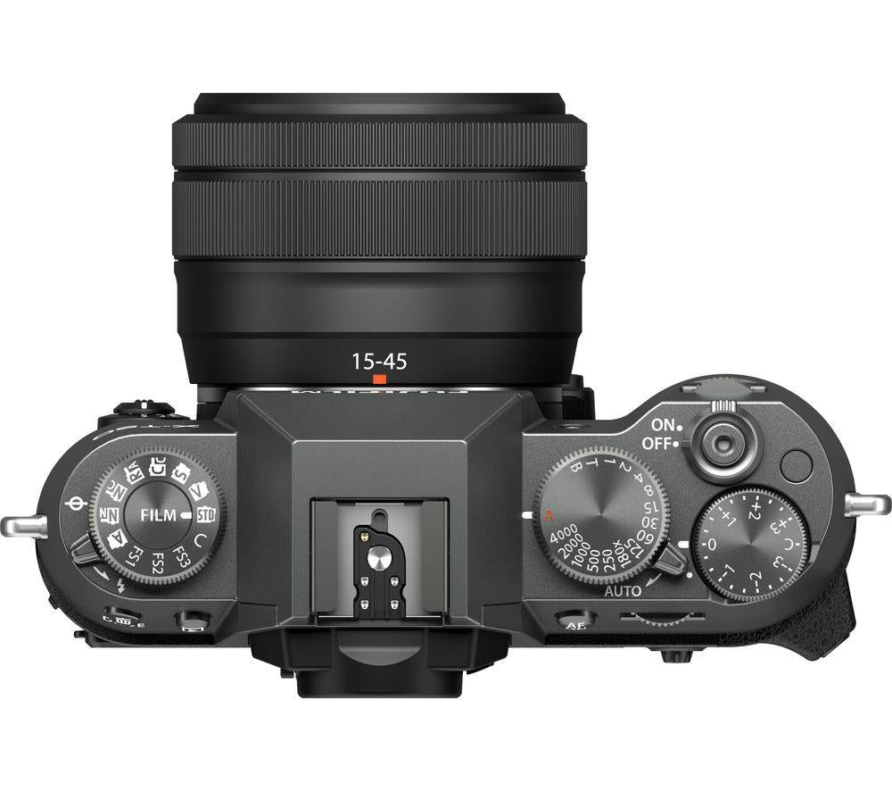 FUJIFILM X-T50 Mirrorless Camera with FUJINON XC 15-45 mm f/3.5-5.6 OIS PZ Lens - Charcoal Silver