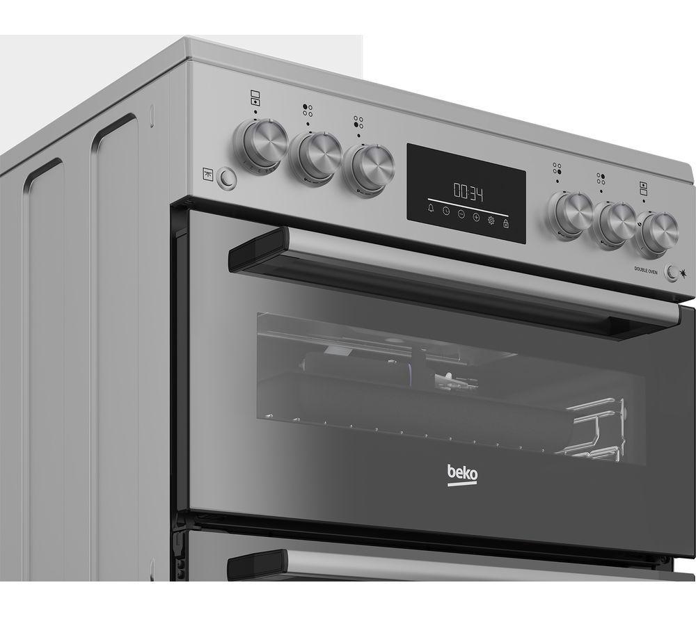 Cocina a gas BEKO Pro FDG6272TCSM de 60 cm - Espejo plateado