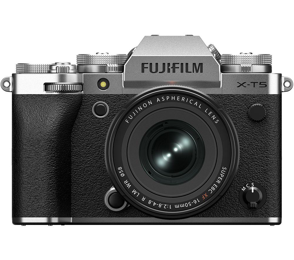 FUJIFILM X-T5 Mirrorless Camera with FUJINON XF 16-50 mm f/2.8-4 R LM WR Lens - Silver