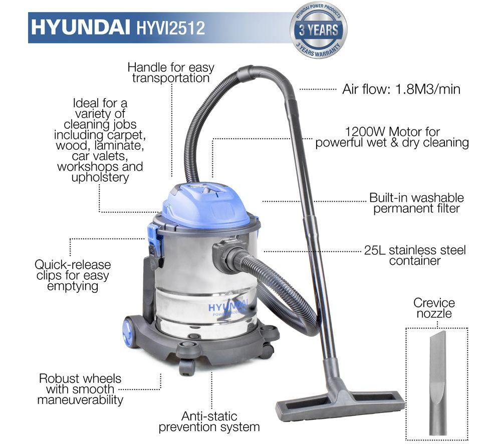 Aspiradora de cilindro HYUNDAI HYVI2512 - Plata