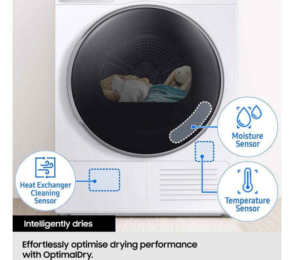 SAMSUNG Series 6 OptimalDry DV90T6240LE/S1 Wärmepumpentrockner 9 kg – Weiß