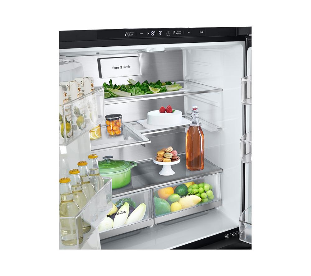 LG InstaView GMG860EPBE Smart Fridge Freezer - Matte Black