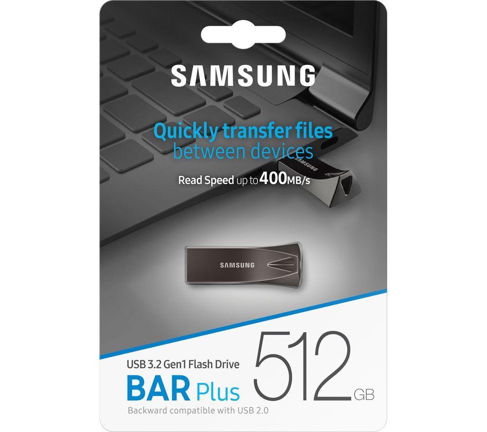 SAMSUNG Bar Plus USB 3.2 Memory Stick - 512 GB, Titan Grey