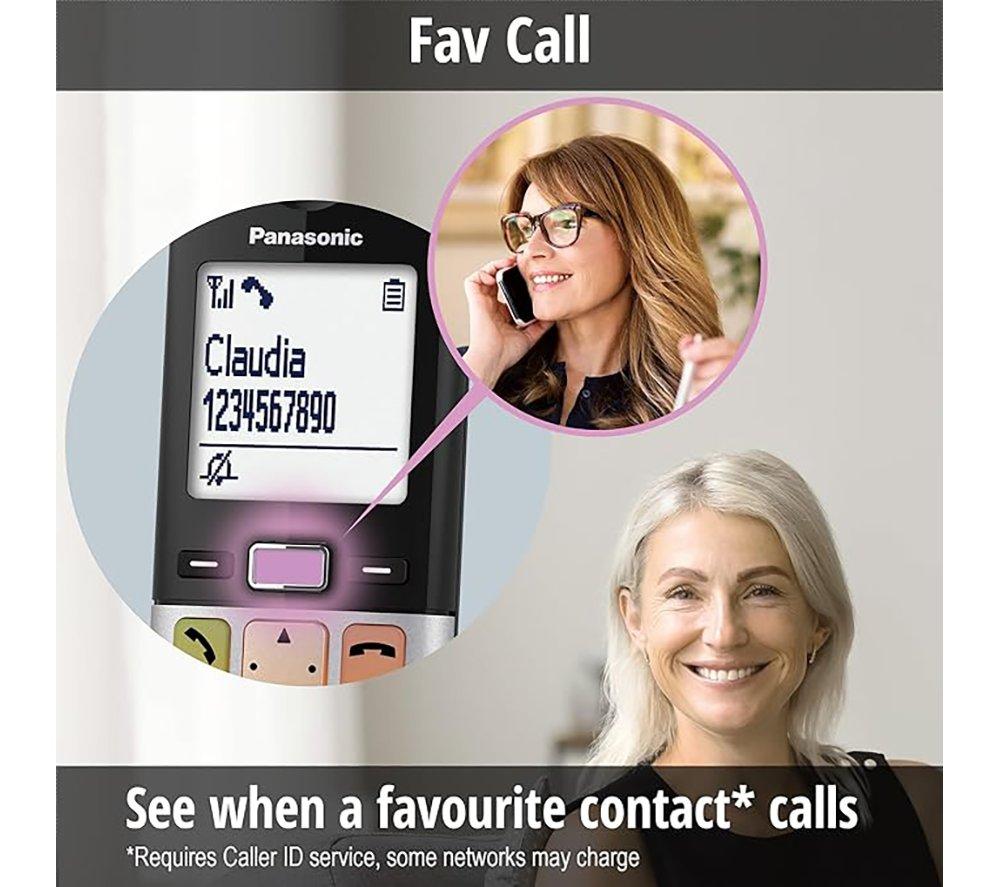 PANASONIC KX-TGU430EB Cordless Phone - Silver & Black