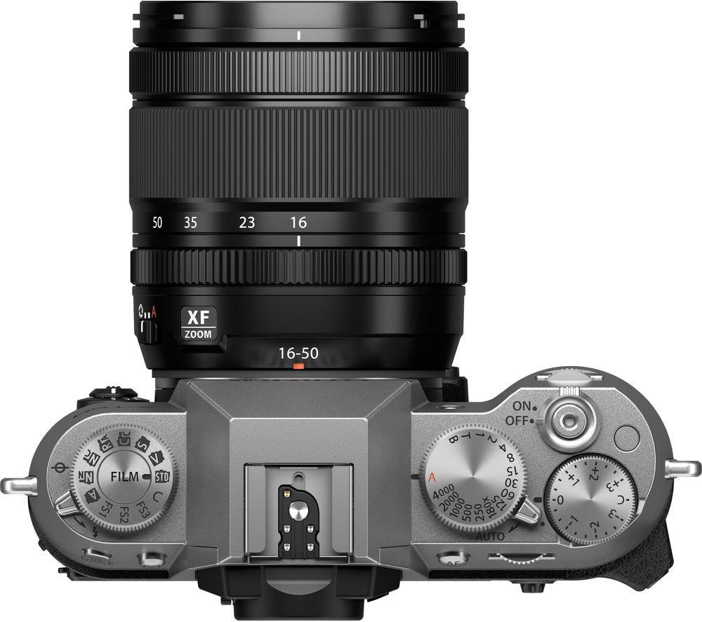 FUJIFILM X-T50 Mirrorless Camera with FUJINON XF 16-50 mm f/2.8-4.8 R LM WR Lens - Silver