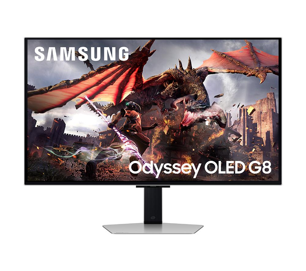SAMSUNG Odyssey G8 LS32DG802SUXXU 4K Ultra HD 32" OLED Smart Gaming Monitor - Black & Silver