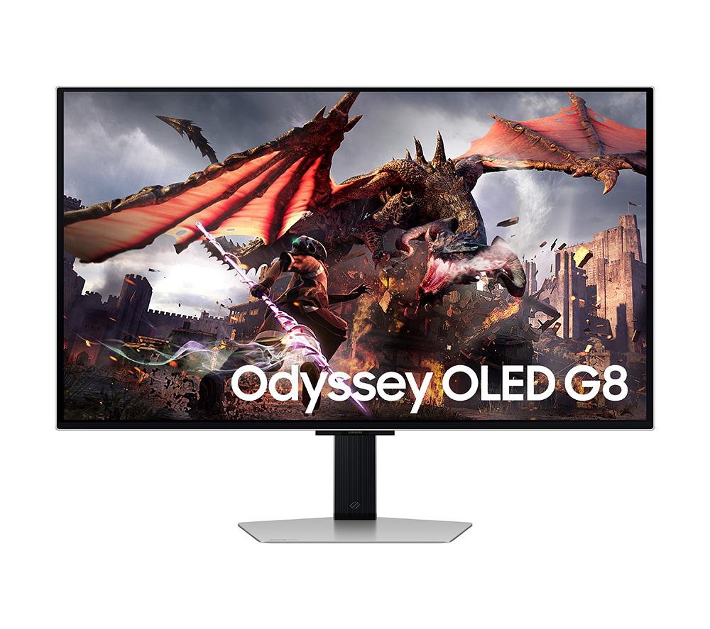 SAMSUNG Odyssey G8 LS32DG802SUXXU 4K Ultra HD 32" OLED Smart Gaming Monitor - Black & Silver