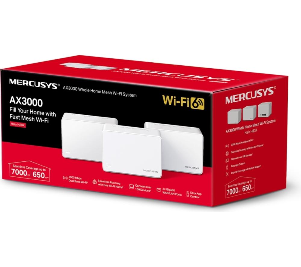 MERCUSYS Halo H80X Whole Home WiFi System - Triple Pack