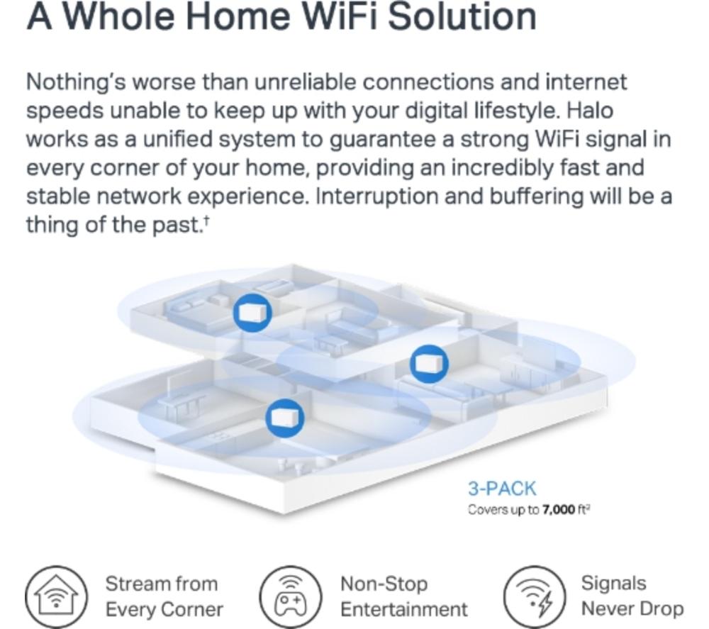 MERCUSYS Halo H80X Whole Home WiFi System - Triple Pack