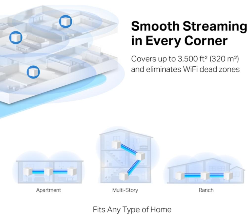 MERCUSYS Halo H1200 Whole Home WiFi System - Triple Pack