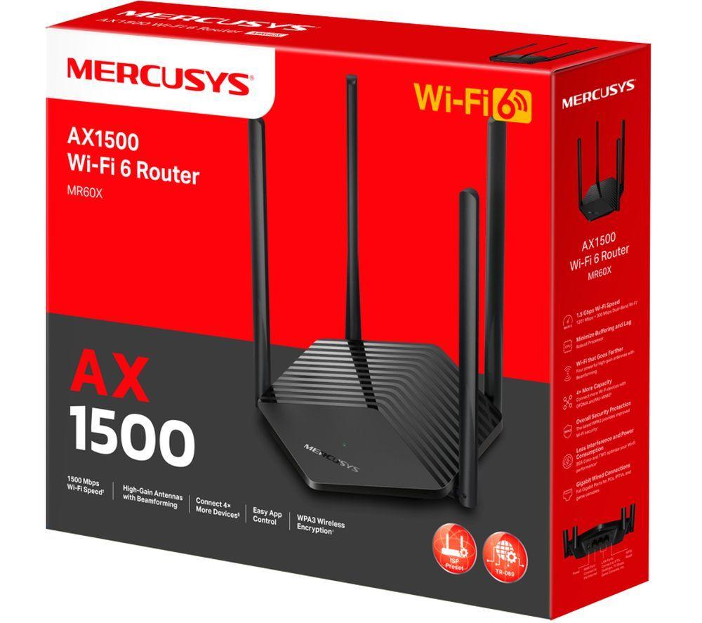 MERCUSYS MR60X WiFi Cable Router - AX 1500, Dual-band